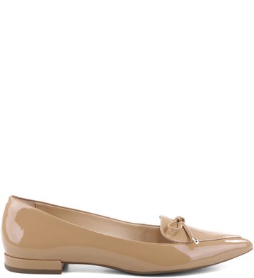Slipper Lacinho Verniz Nude-Rose