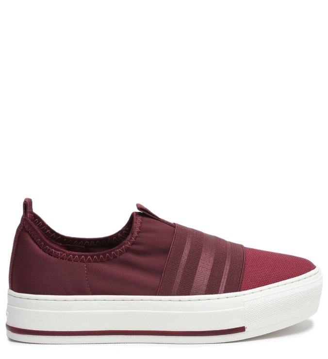 Slip On Roxo Tecido Flatform ZZ Mov