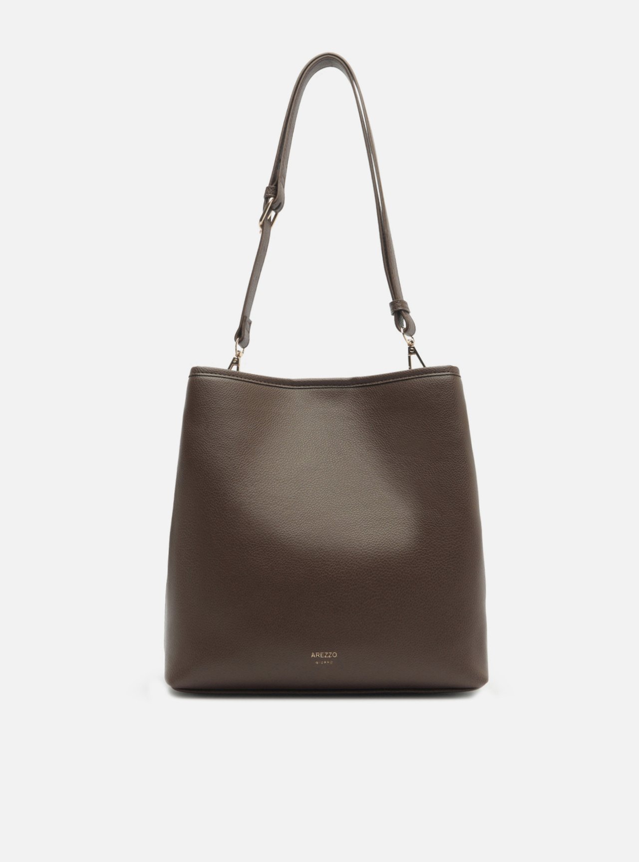 Bolsa Shopping Marrom Grande Metais — foto 1