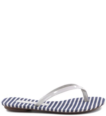 Rasteira Listrado Náutico Off-White