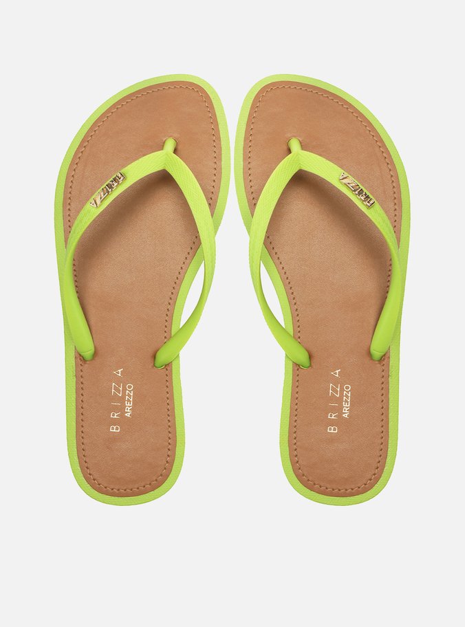 Chinelo de Dedo Tiras Verde Palmilha