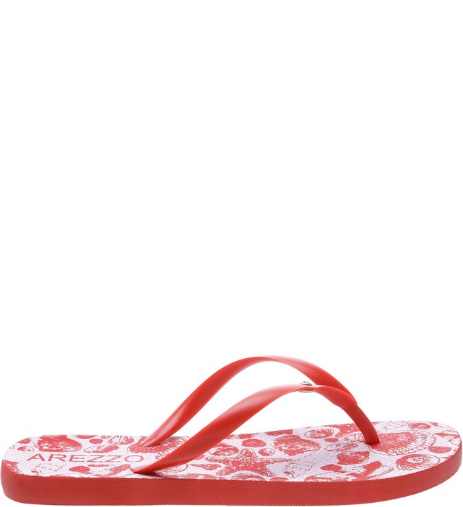 Chinelo Mares Strass Royal Red  Nécessaire Transparente