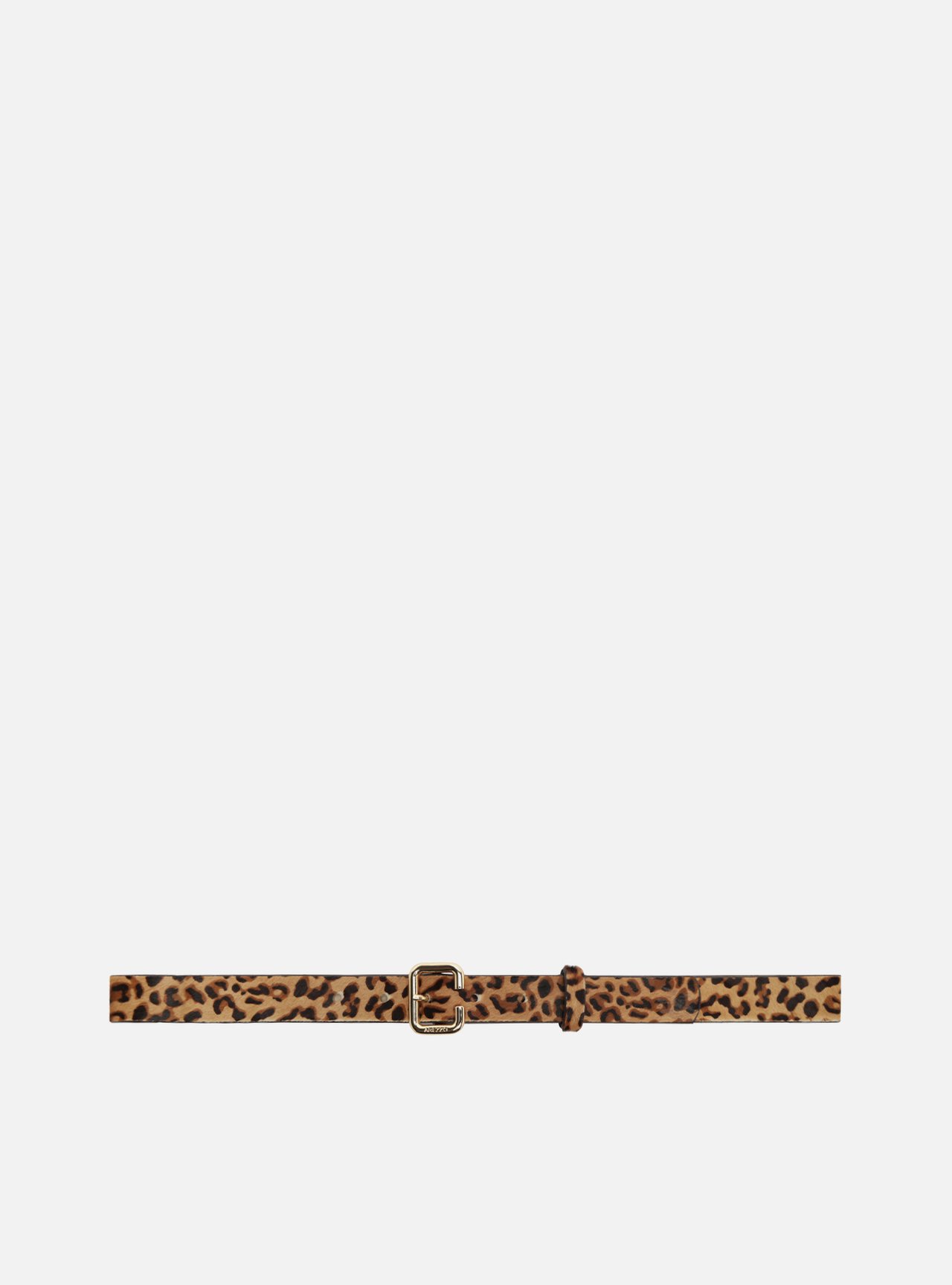 Cinto Animal Print Couro Fivela Dourada — foto 1
