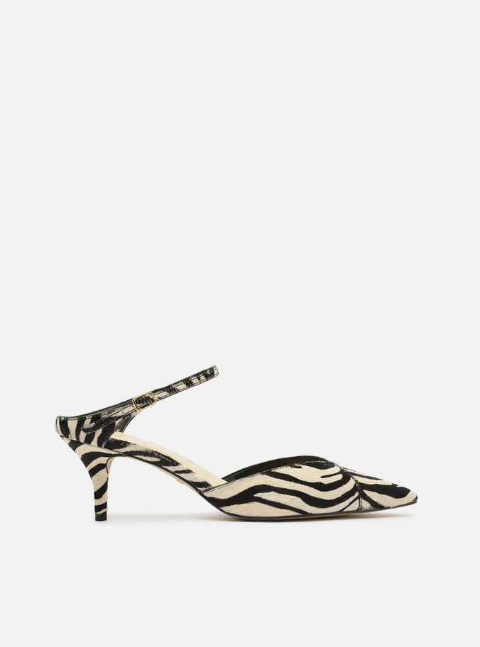 Mule Animal Print Salto Kitten Tira Instep
