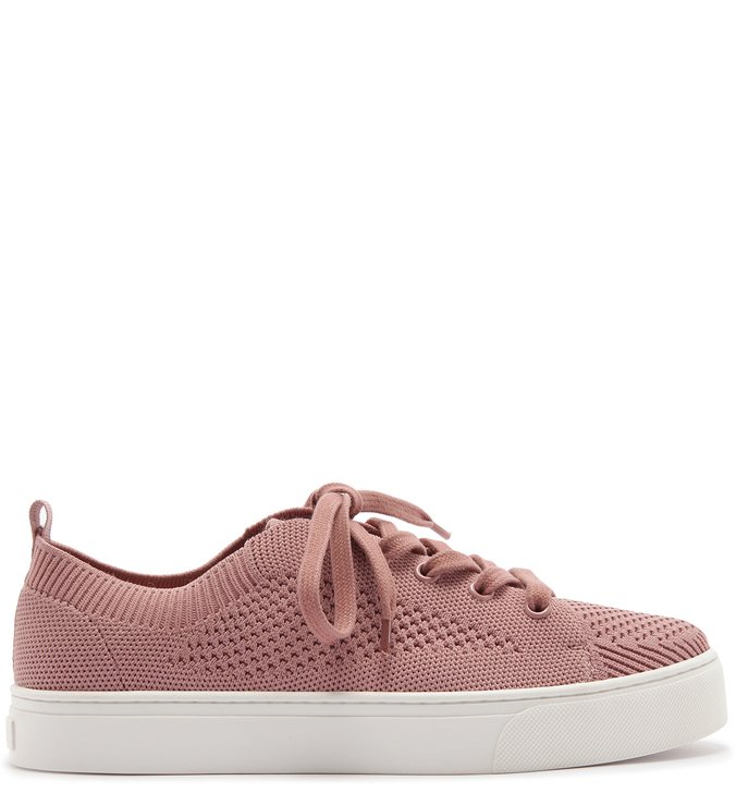 Tênis Knit Cadarço Flatform Pink Lavender