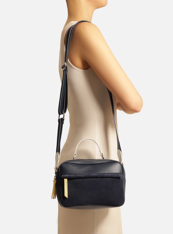 Bolsa Tiracolo Azul Prione Média Cinza