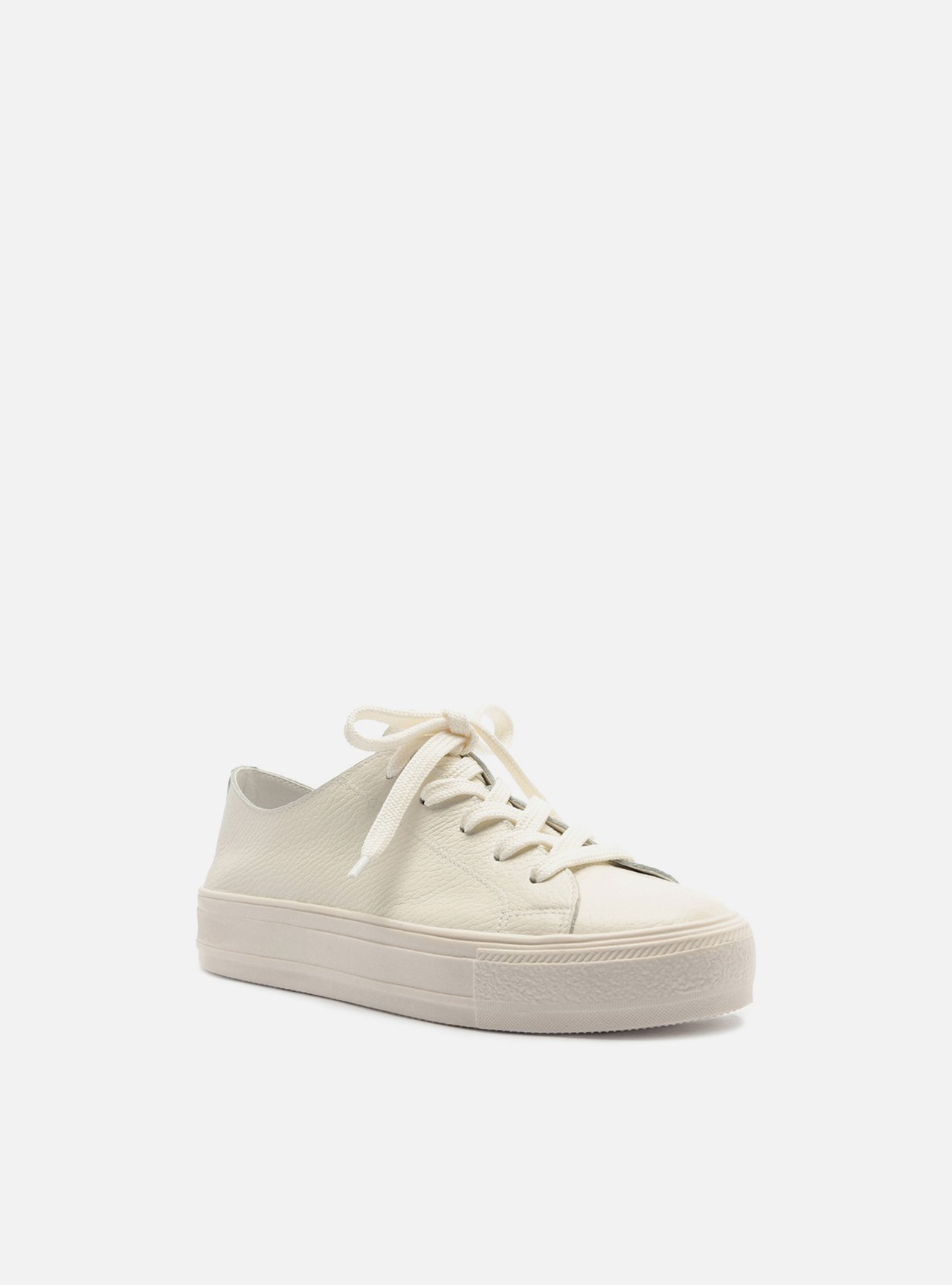 Tênis Branco Couro Sola Flatform — foto 2