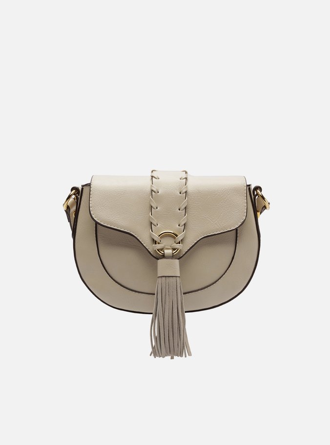 Bolsa Tiracolo Branca Média Franja