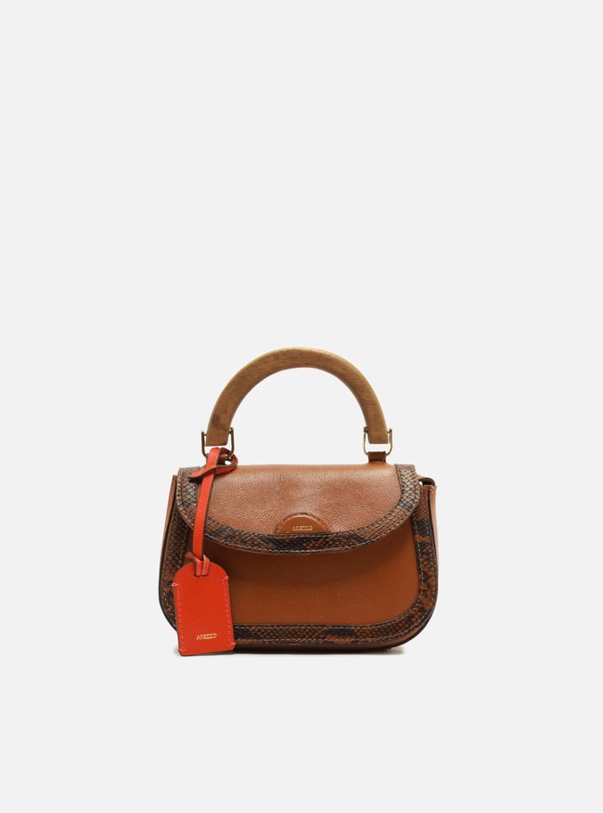 Bolsa Tote Marrom Couro Pequena Snake