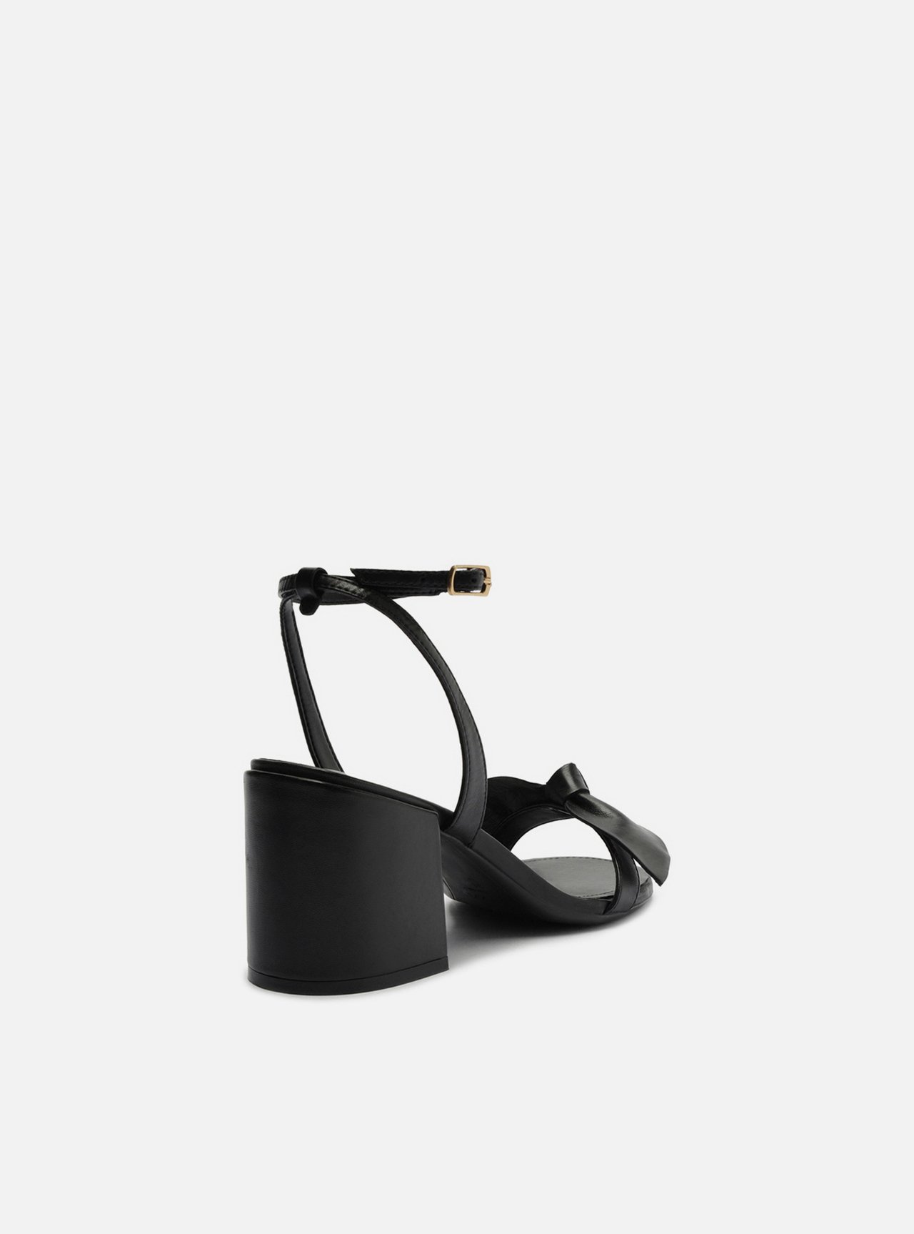 Sandália Prateada Salto Bloco Laço — foto 3