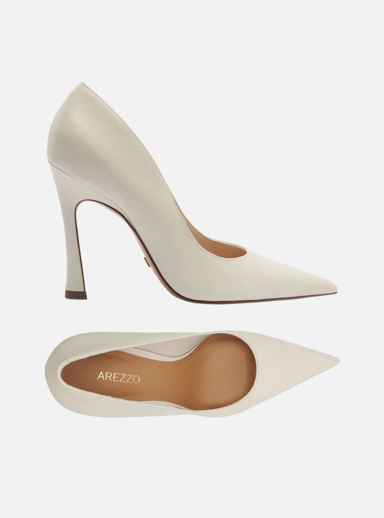 Scarpin Branco Couro Salto Fino — foto 5