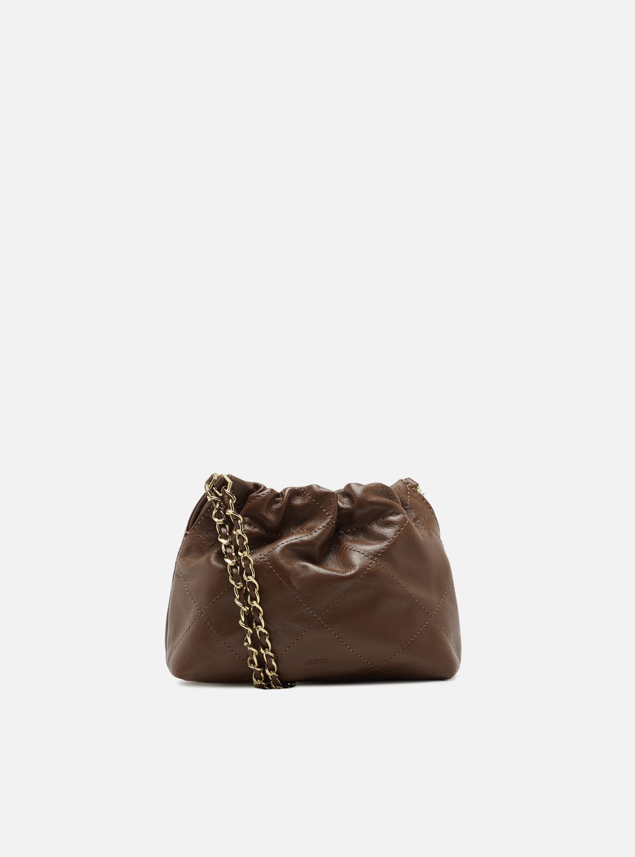 Bolsa Tiracolo Marrom Couro Pequena — foto 3