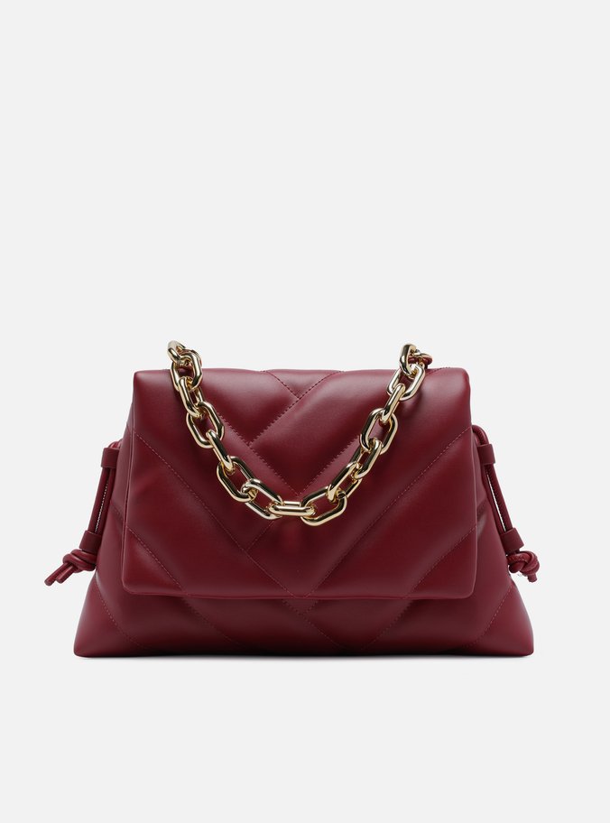Bolsa Tiracolo Bordô Matelassê Corrente