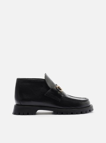 Mocassim Preto Couro Tratorado Bridão Siena