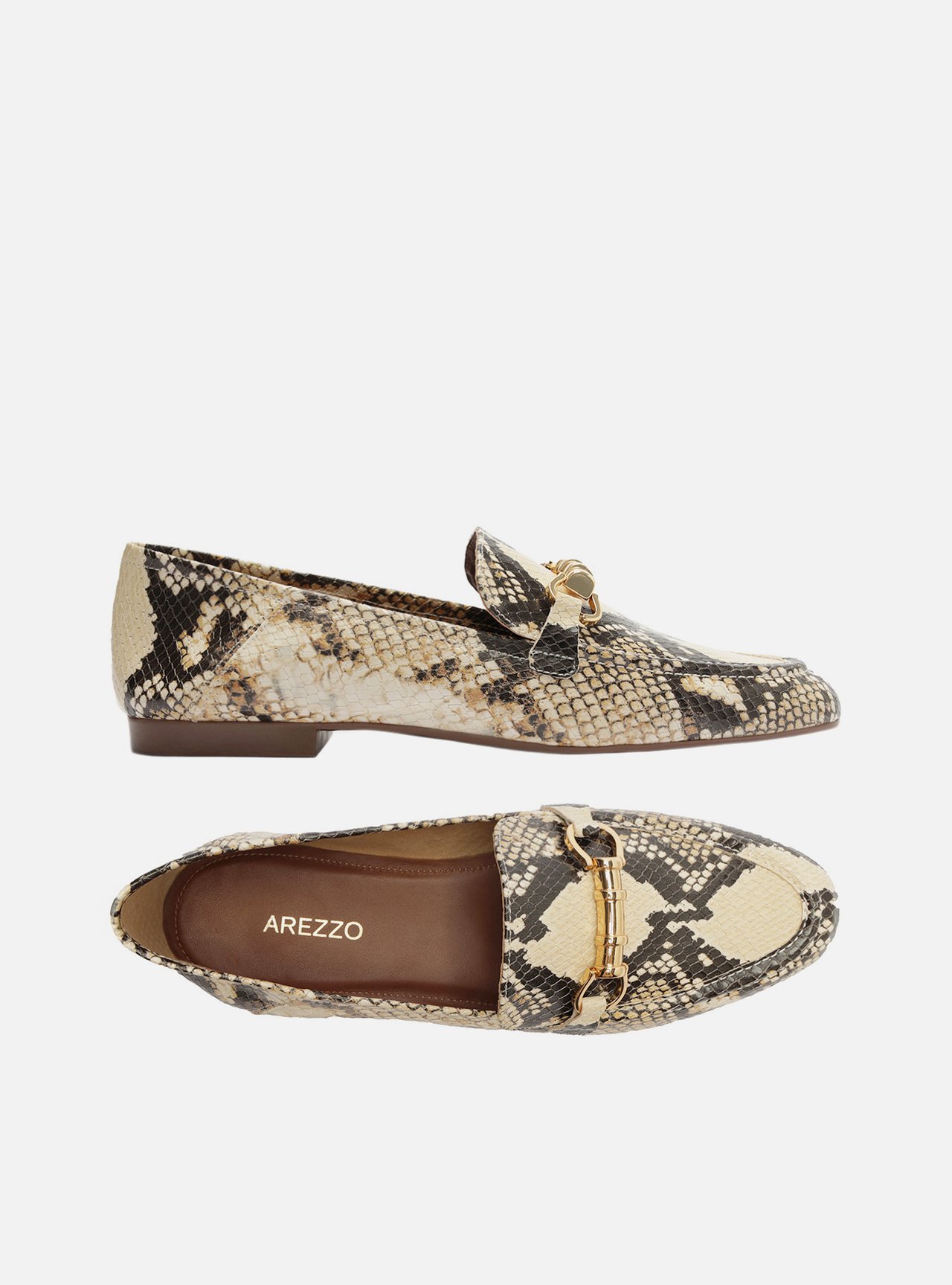 Mocassim Animal Print Aplicação Metálica | Arezzo