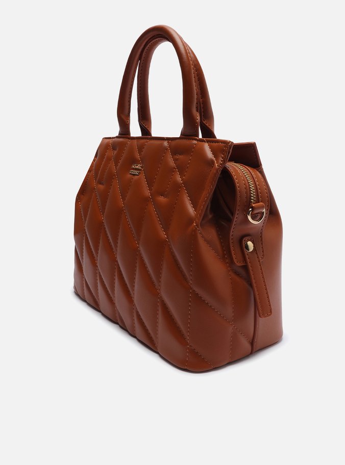 Bolsa Shopping Marrom Grande Costuras
