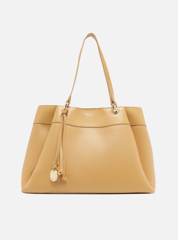 Bolsa Shopping Bege Giorno Grande Charm Medalha