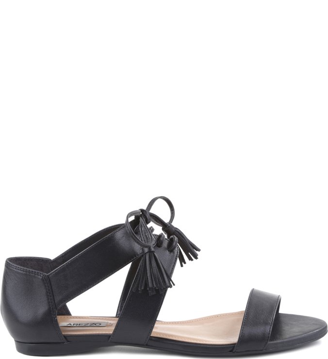 Rasteira Lace Up Preta