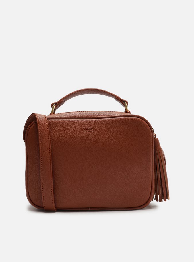 Bolsa Tiracolo Marrom Pequena Barbicacho