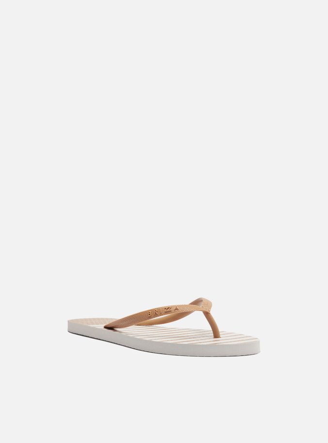 Chinelo  Marrom Listras Brizza