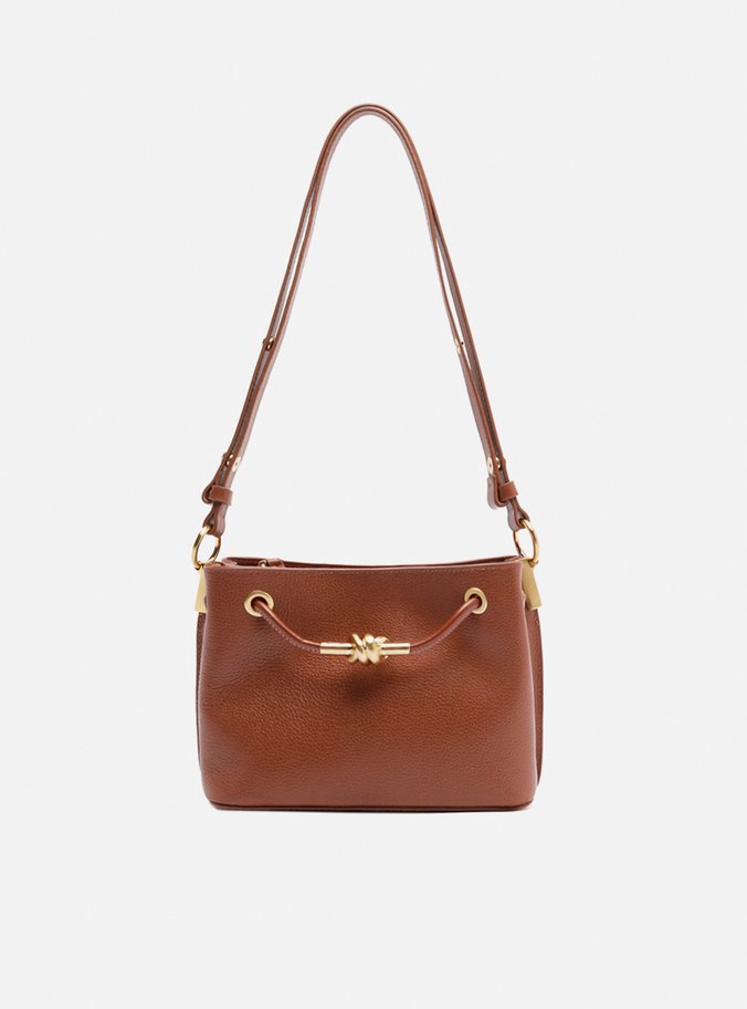 Bolsa Tiracolo Marrom Couro Helena Pequena
