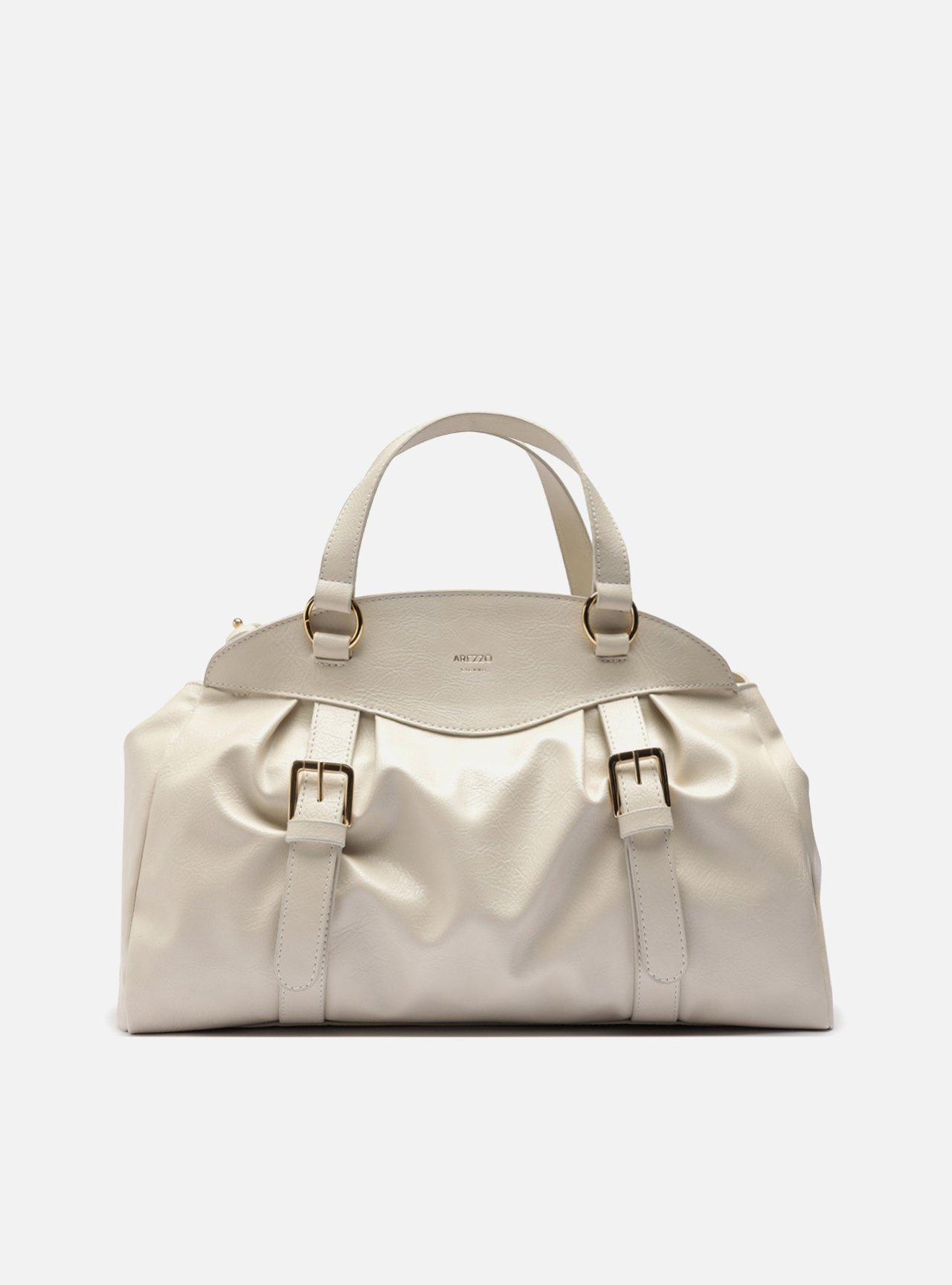 Bolsa Tote Branca Grande Franzida — foto 1