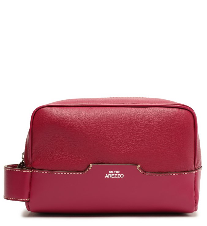 小物 anzy Necessaire Rosa Couro Bee.ZZ Média | Arezzo