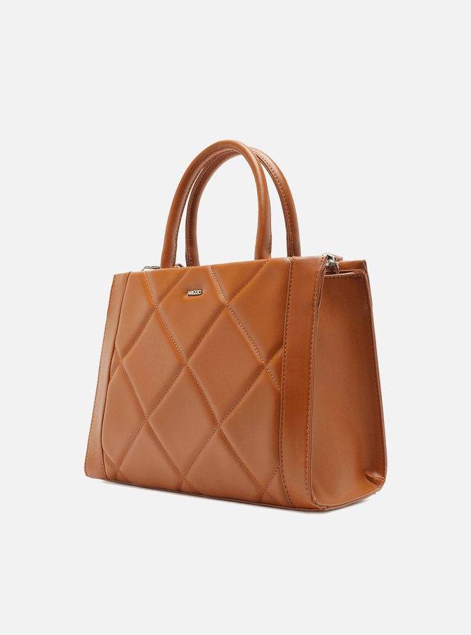 Bolsa Marrom Tote Grande Matelassê