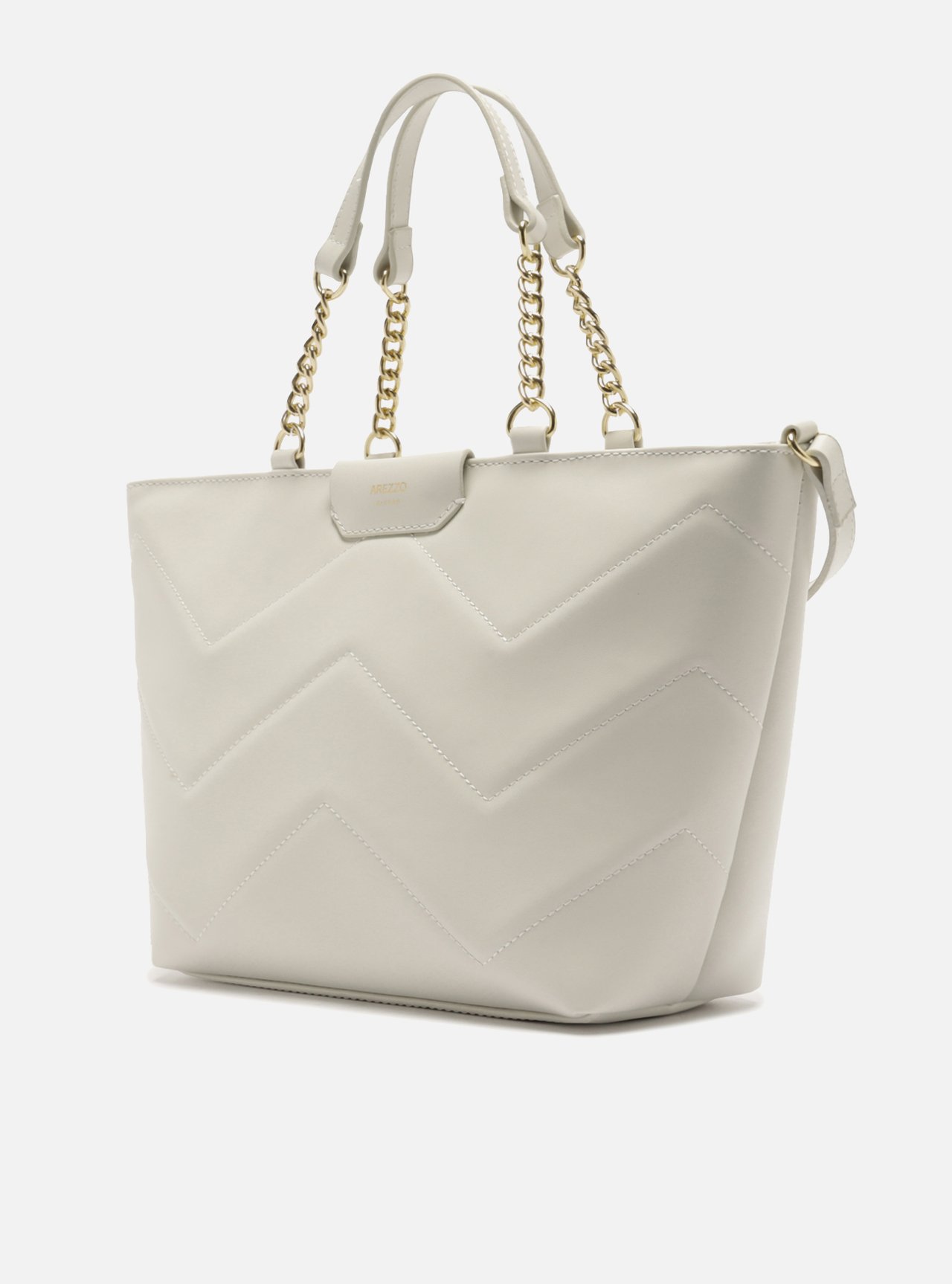 Bolsa Tote Matelassê Grande Alça Corrente Branca — foto 2