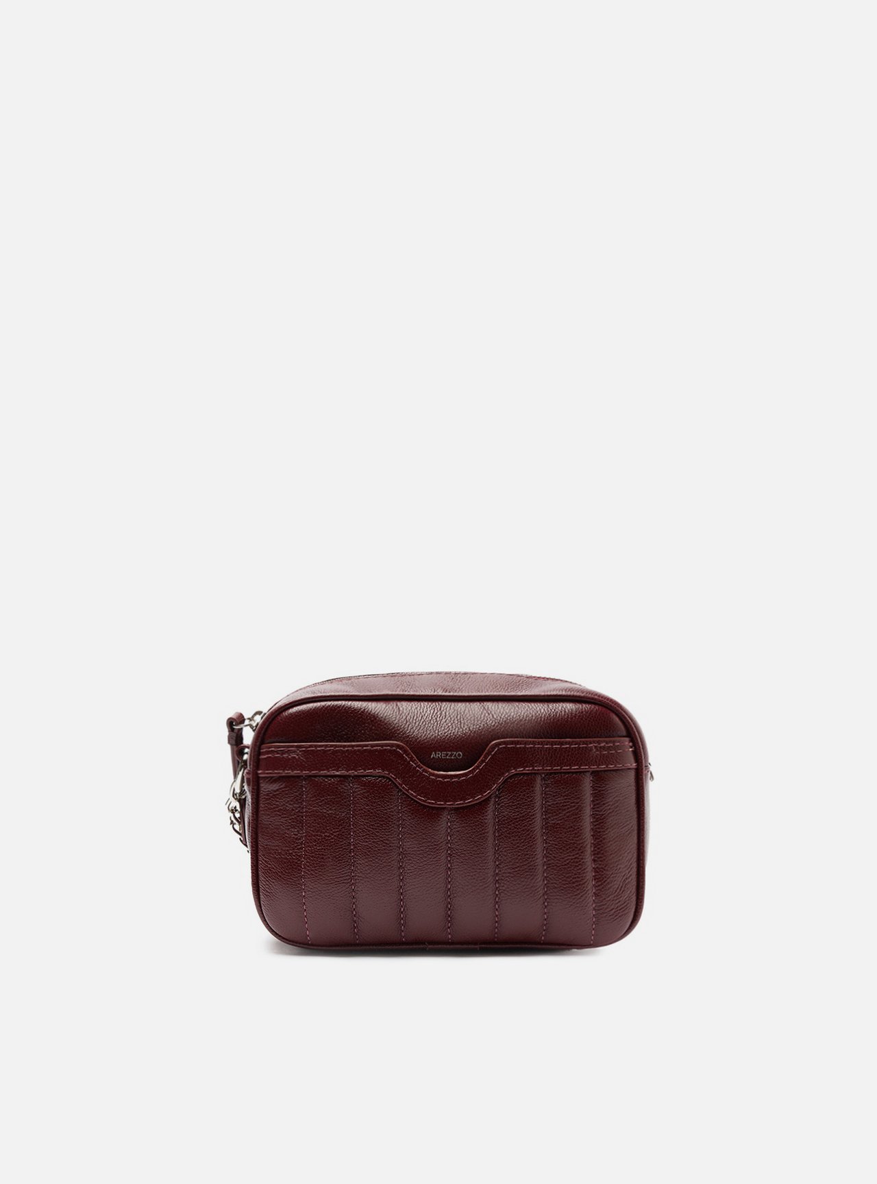Bolsa Tiracolo Vinho Couro Francine Pequena — foto 1