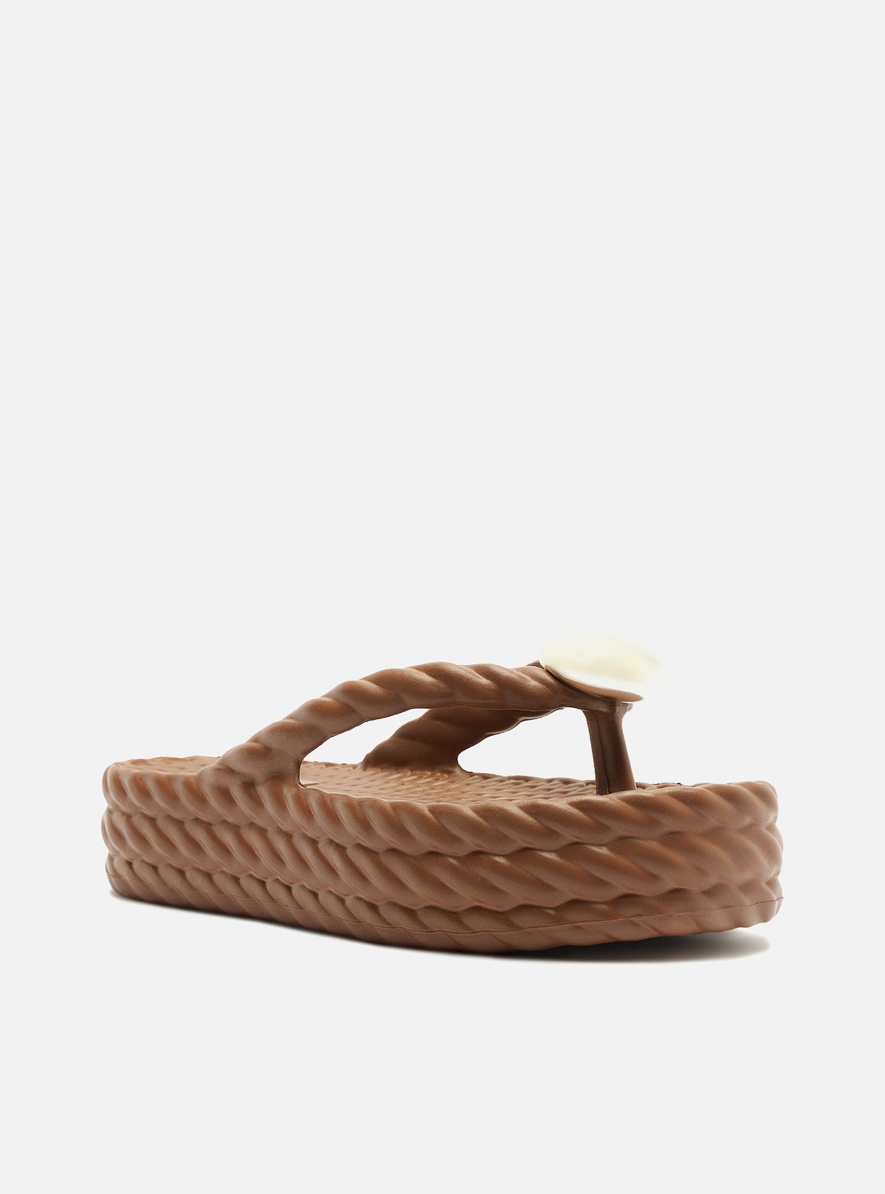 Sandália Marrom Flatform Marrocos Mid Metal — foto 2