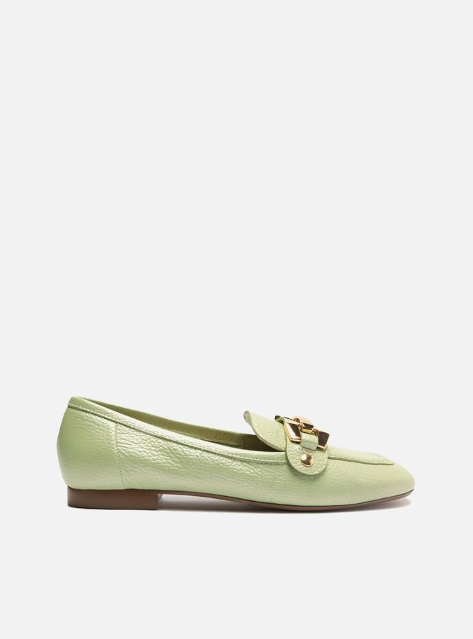 Loafer Verde Couro Bridão Switch com Troca de Bridão