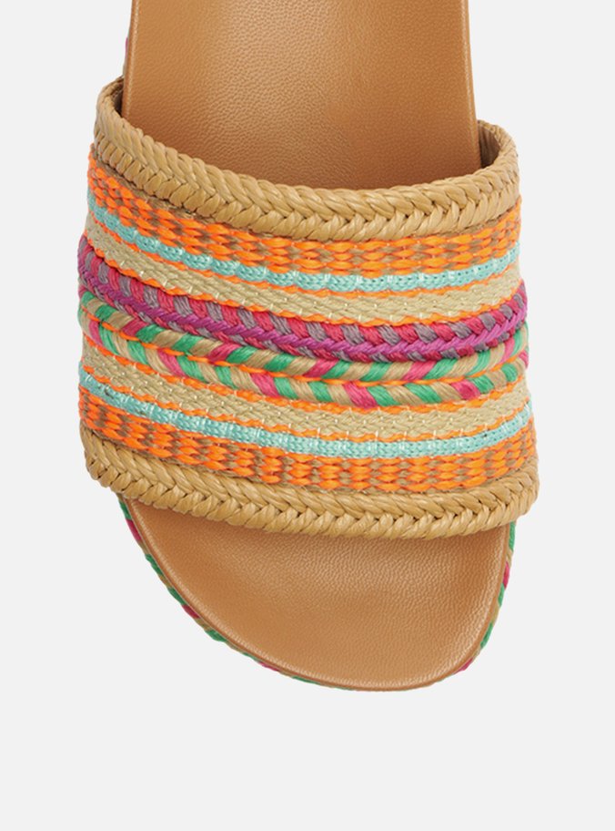 Sandália Colorida Tramada Flatform Billie