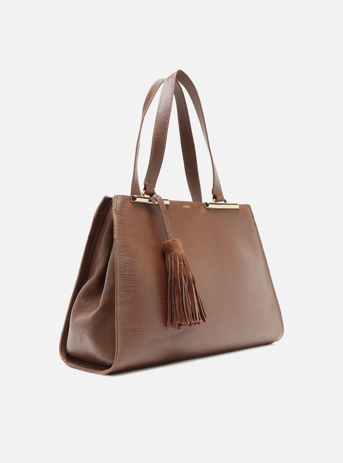 Bolsa Shopping Marrom Couro Grande Barbicacho