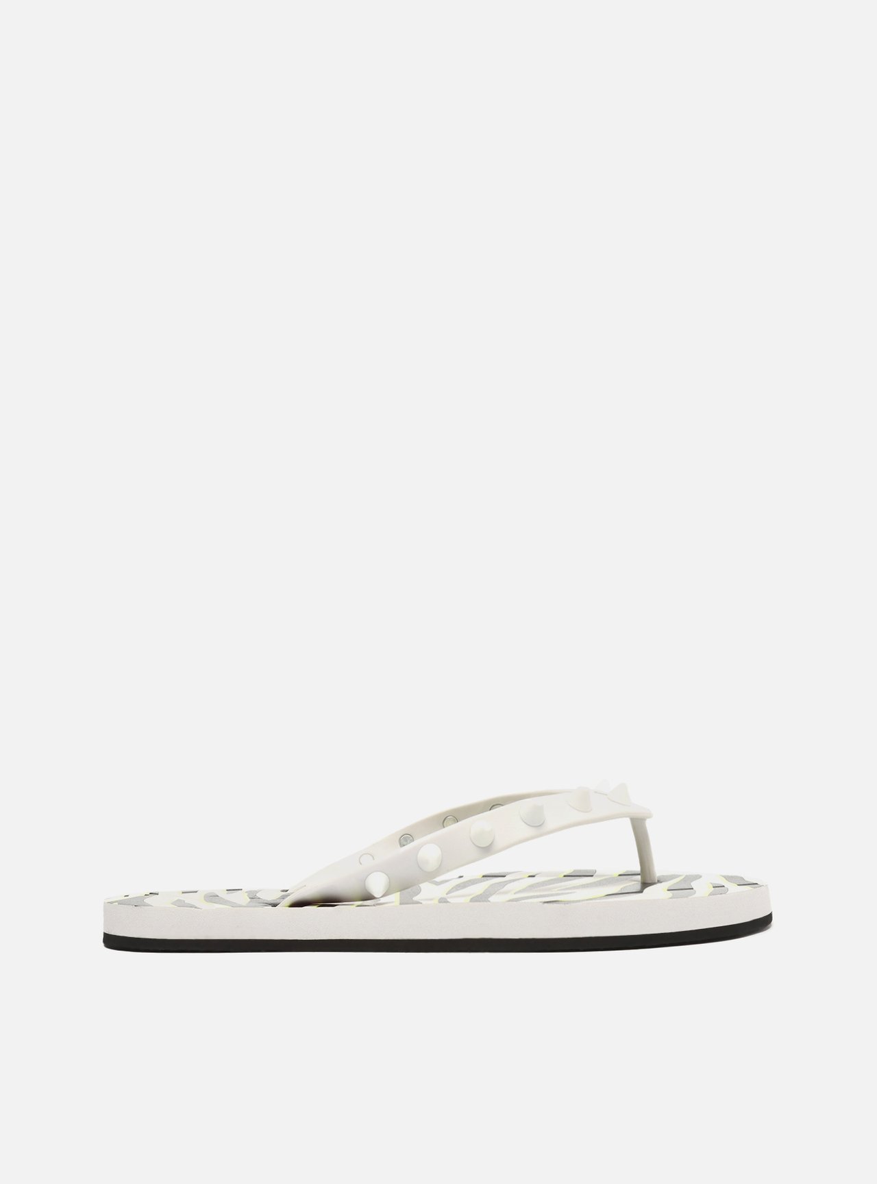 Chinelo de Dedo Branco Estampa Brizza Rock — foto 3