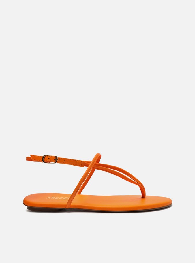 Sandália Rasteira Minimal Laranja