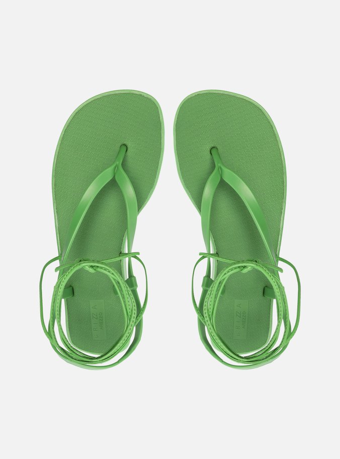 Sandália Verde Flatform Amarração Bela Brizza