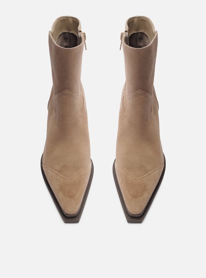 Bota Cinza Acamurçada Cano Curto Western