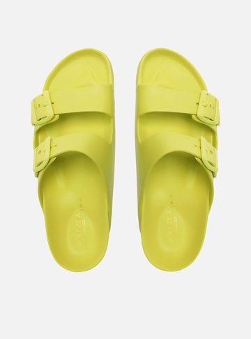 Slide Amarelo Flatform Tiras Brizza