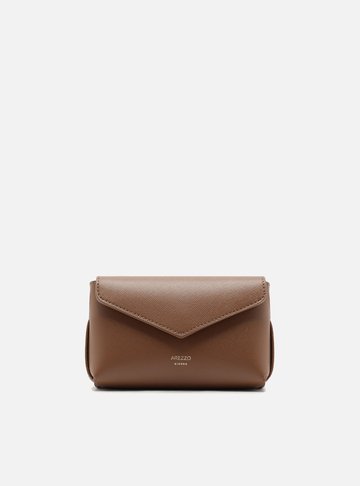 Arezzo — Bolsa Tiracolo Marrom Pequena Envelope