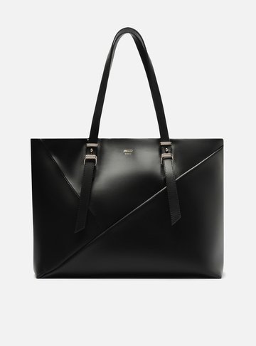 Bolsa Shopping Preta Giorno Grande Recortes
