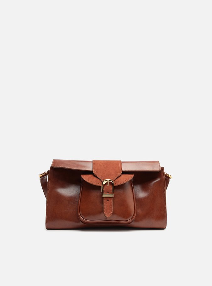 Bolsa Shoulder Caramelo Média Bolso Camurça