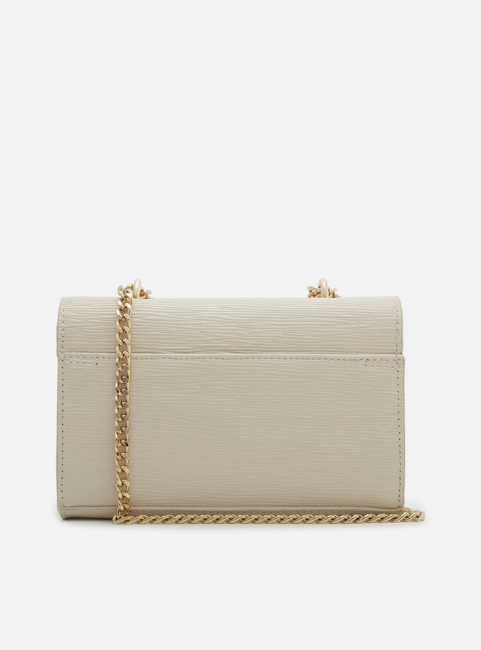 Bolsa Tiracolo Off-White Couro Abraccio Pequena