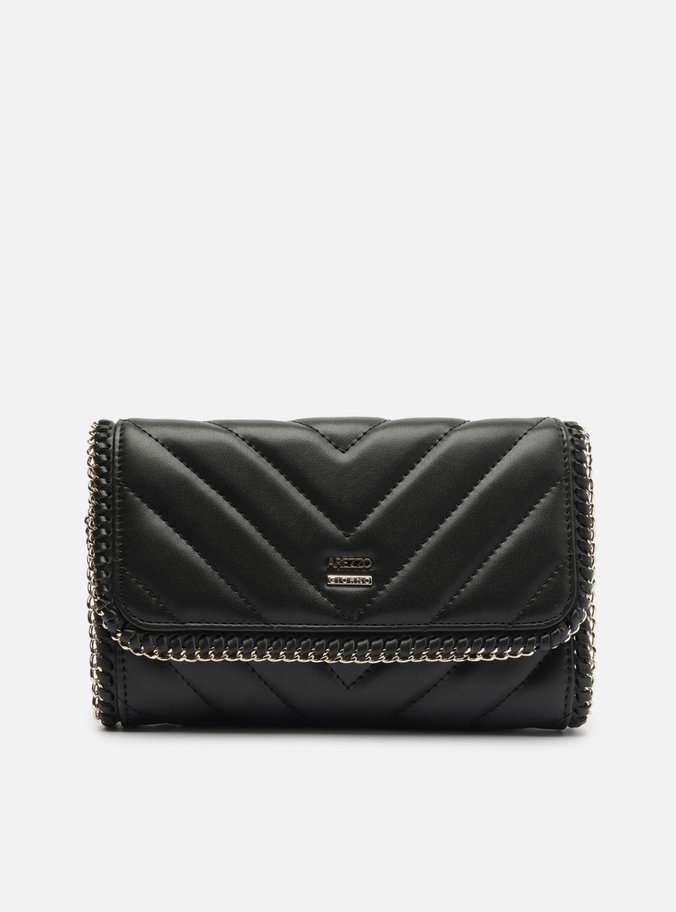 Bolsa Tiracolo Preta Pequena Matelassê Corrente