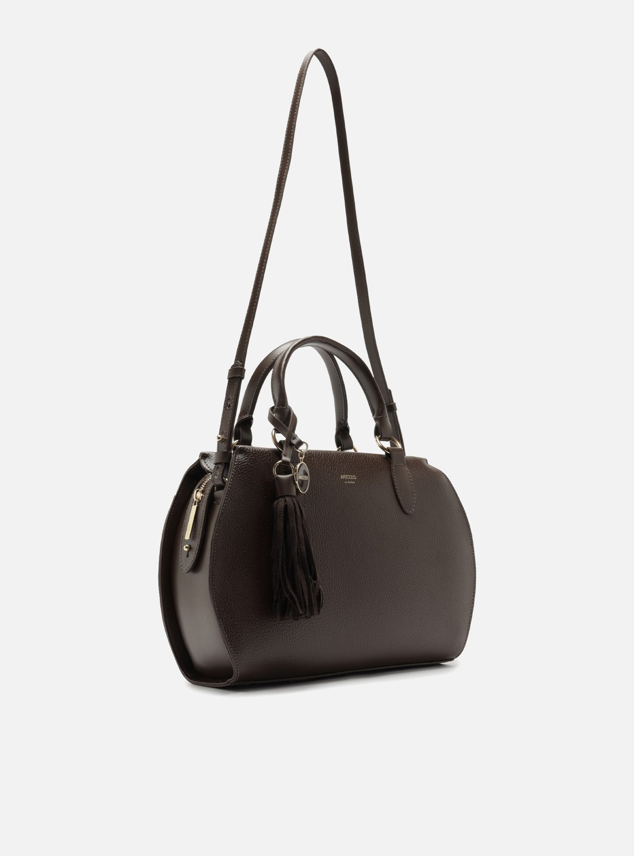 Bolsa Tote Marrom Grande Bag Charm Duplo — foto 5