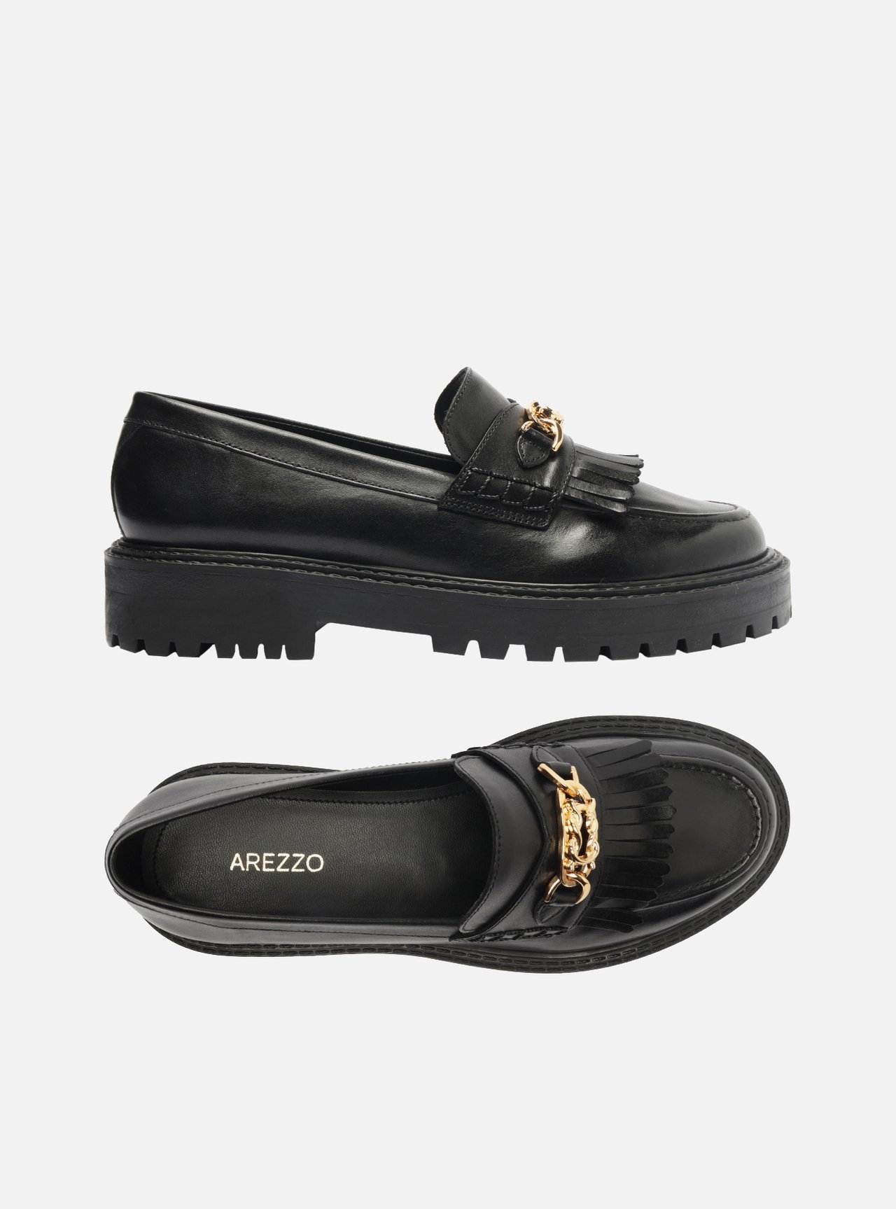 Mocassim Preto Couro Bico Redondo Barbicacho — foto 6