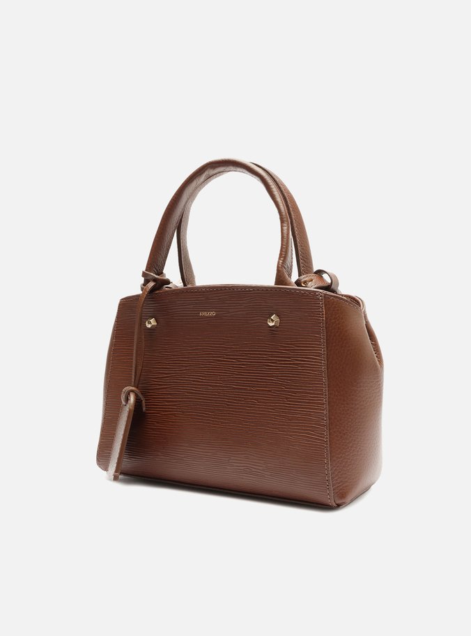Bolsa Tote Marrom Couro Wave Bella Pequena