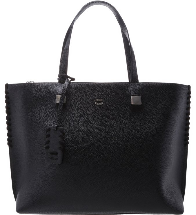 Bolsa Shopping Flora Grande Preta