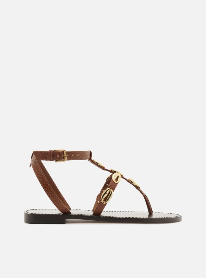 Sandália Rasteira Marrom Búzios Lenny Niemeyer