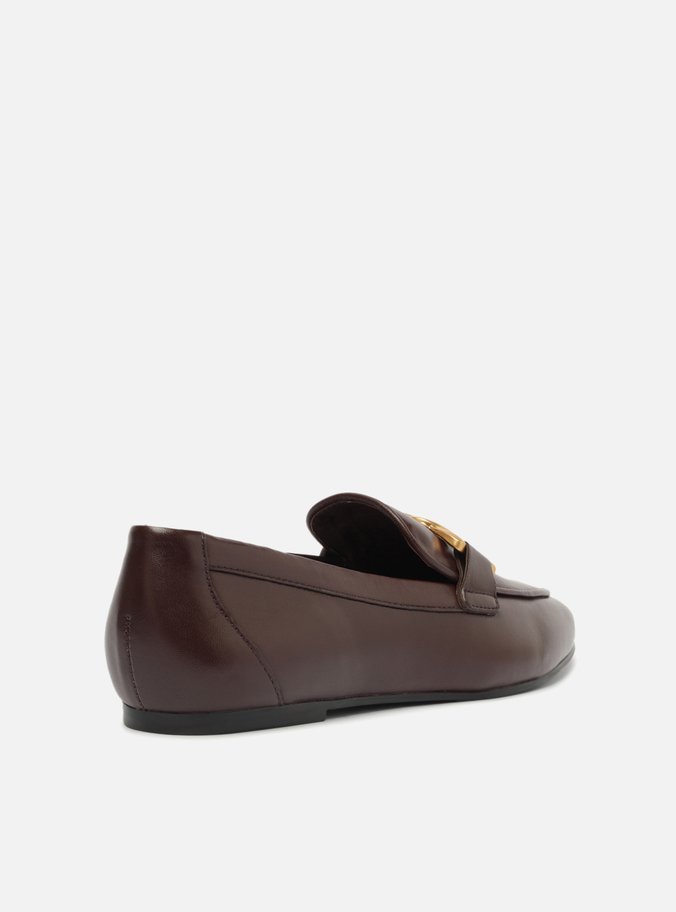 Mocassim Vinho Couro Metal Trança